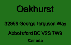 Oakhurst 32959 GEORGE FERGUSON V2S 7W9